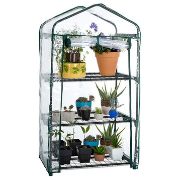 Pure Garden 3 Tier Mini Greenhouse With Cover 27.5x19x50"