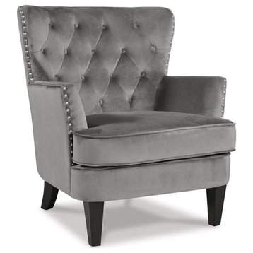 Signature Design by Ashley Traditional Romansque Accent Chair Gray