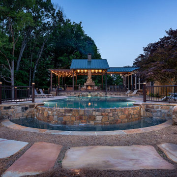Luxury Vanishing Edge Pool with Copper Scuppers
