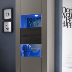 Basic Modern 2-Door Glass Vitrine by LC Mobili - $515.00 - China Cabinets And Hutches