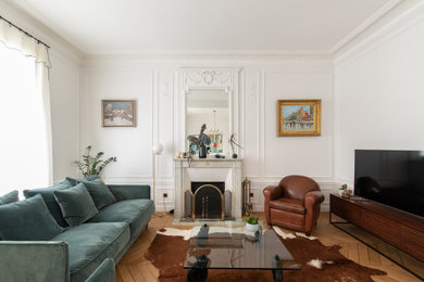 Cette image montre un salon bohème.