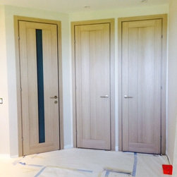 Modern Swing Door in Light Oak Finish - Interior Doors