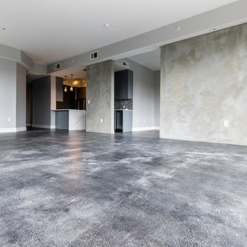 Concrete Finish Condo Kitchen