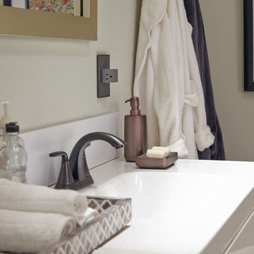 adorne® Magnesium colored Pop-Out Outlet in 1-Gang Frame
