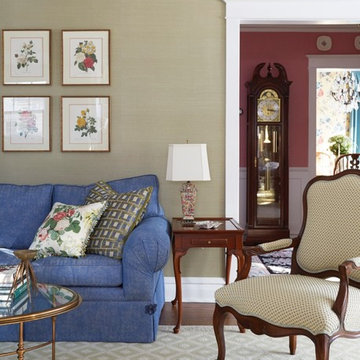 Traditional English Style Living Room, Evanston