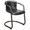 Freeman Dining Chair Onyx Black Leather, Set of 2