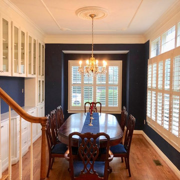 Custom Built-ins with Glass Doors