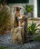 33.5-in Resin Three Column Rock Outdoor Fountain with LED Light