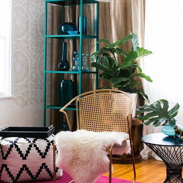 Kim Myles Stenciled Living Room