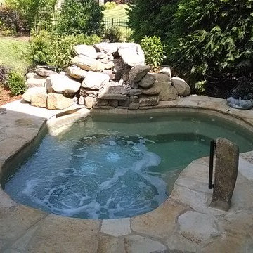 Stone outdoor spa made to order!
