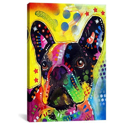 Contemporary Prints And Posters "French Bulldog" Canvas Print by Dean Russo, 18"x26"