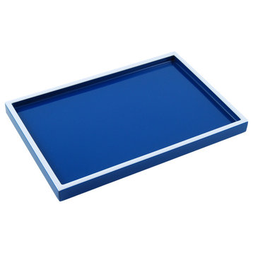 True Blue and White Lacquer Vanity Tray