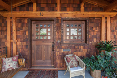 Inspiration for a timeless entryway remodel in Calgary