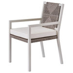 Universal Furniture - Universal Furniture Coastal Living Outdoor Tybee Dining Chair - Offer a two-toned elegance to outdoor spaces with the Tybee Dining Chair, built with a sleek white frame accentuated by a greige wicker body.