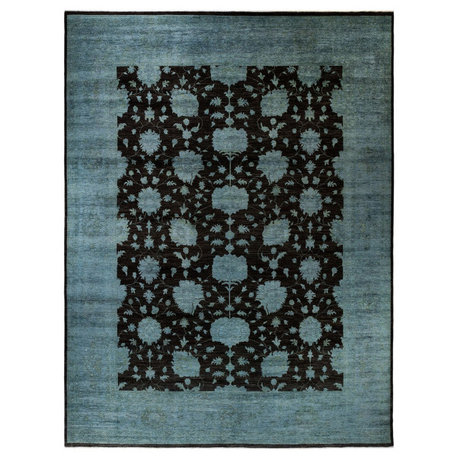 Vibrance, One-of-a-Kind Hand-Knotted Area Rug Brown, 12'0"x15'4"