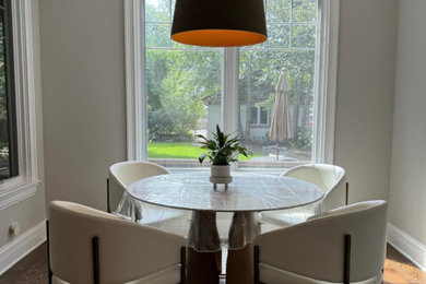 Suburbian breakfast space - Before and after pics