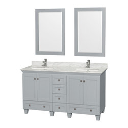 60 inch Double Sink Bathroom Vanity in Grey Finish - Bathroom Vanities And Sink Consoles