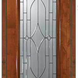 Prehung Exterior Single Door 80 Alder Bourbon Full Lite Glass - Front Doors