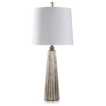 StyleCraft - StyleCraft Dann Foley Polyresin Table Lamp With Black Pearl Finish DFL331324DS - Dann Foley - Lifestyle Polyresin Table Lamp - Black Pearl Finish - White Shade
