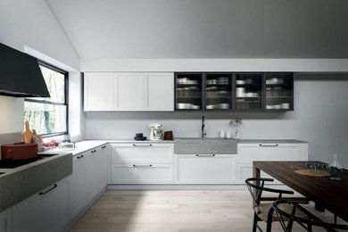 Example of a minimalist kitchen design in Rennes