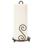 Home Basics - Home Basics Scroll Bronze Coated Steel Paper Towel Holder - Keep paper towels neat and close at hand with this paper towel holder. Rust resistant. Beautiful and simple scroll design is perfect for any kitchen.