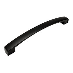 Cosmas - Cosmas 616-160FB Flat Black Cabinet Arch Pull, 6-5/16" Hole Centers, Set of 5 - Cabinet And Drawer Handle Pulls