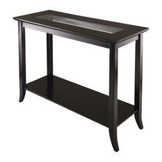 Winsome Wood Transitional Composite Wood And Glass Console Table 92450