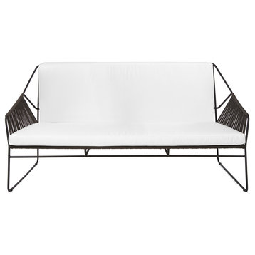OASIQ SANDUR Sofa, Rope: White, Cushions: Cayenne, Frame: White
