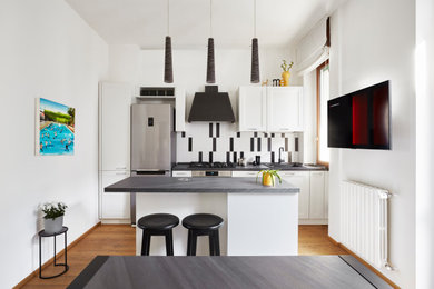 Immagine di una cucina bohémian