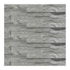 Pietra Slim Stone Cladding, Grey, Set of 12