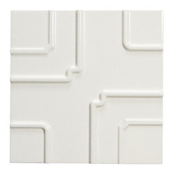 Studio Moderne Petite Imperial Pattern Decorative Field in Ecru Gloss - Tile