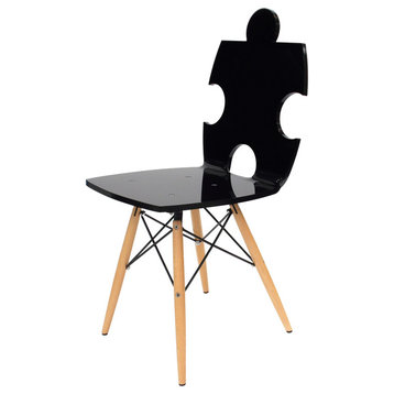 Chair, Puzzle, Black