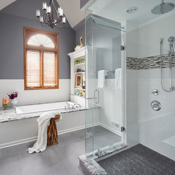 Reimagined Suburban Master Bath-Standout Vintage Styling