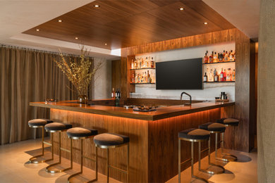 Home bar - contemporary home bar idea in Other