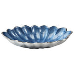 Julia Knight - Peony 8" Oval Bowl, Azure - Fill your home with beauty. Just like the Peony, Julia Knight��_s serveware pieces are beautiful, but never high maintenance! Knight��_s romantic Peony Collection is known for its signature scalloped edges that embody the fullness, lushness and rounded bloom of nature��_s ��_Queen of Flowers��_. The Peony has been cherished for centuries and is known worldwide for symbolizing prosperity, honor, good fortune & a happy marriage! Handcrafted and painted by artisans, this 8��_ Oval Bowl is a great piece for sides, salads, chips & crackers! Mix and match all of the remarkable colors in the Peony Collection or pair with pieces from Julia Knight��_s Floral, Classic or By the Sea Collections!
