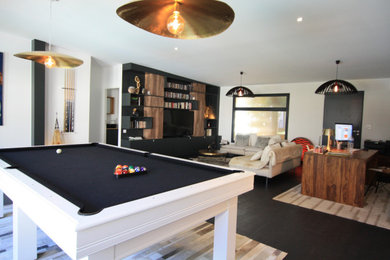 Inspiration pour un très grand salon design.