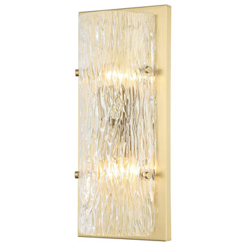 Morgan Two Light Wall Sconce in Satin Brass