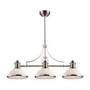Chadwick 3-Light Island Lights, Polished Nickel
