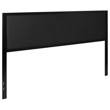 Flash Furniture Fabric Upholstered King Metal Panel Headboard in Black