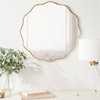 Viona Round Scalloped Mirror, 26