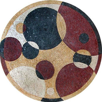 Round Modern Mosaic, Bolle, 35"x35"