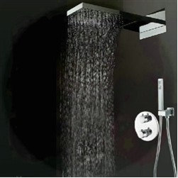 Luna Shower Set with Concealed Wall Mount Shower Head - Showerheads And Body Sprays