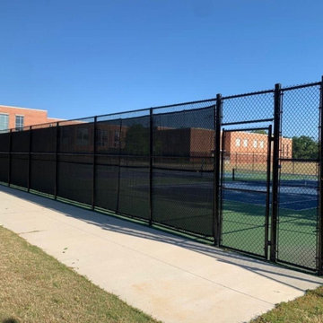 8' Industrial Black ChainLink Fence For Tennis Court