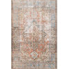 Terracotta, Sky Printed Polyester Loren Area Rug, 3'6"x5'6"