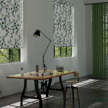Designer Collection Roller Shades Eucalyptus Fabric