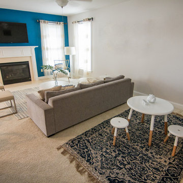 Family Room joined with a Play Room
