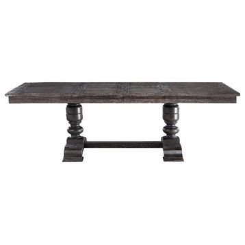 Hutchins Washed Espresso Wood Dining Table