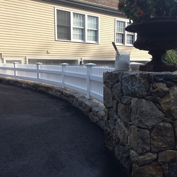 Redding picket fence on stonewall