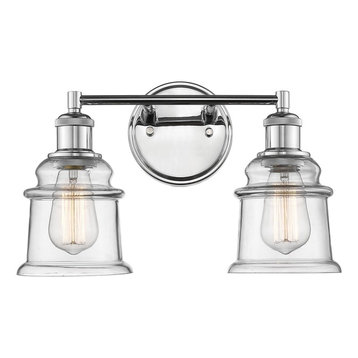 Millennium Lighting Vanity, Chrome, Clear