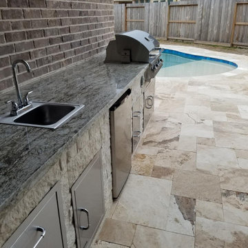 Recreation + Leisure: Custom Pool and Outdoor Kitchen with Patio Cover